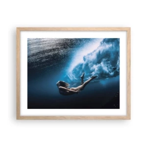 Plakat w ramie jasny dąb - Współczesna syrena - 50x40 cm