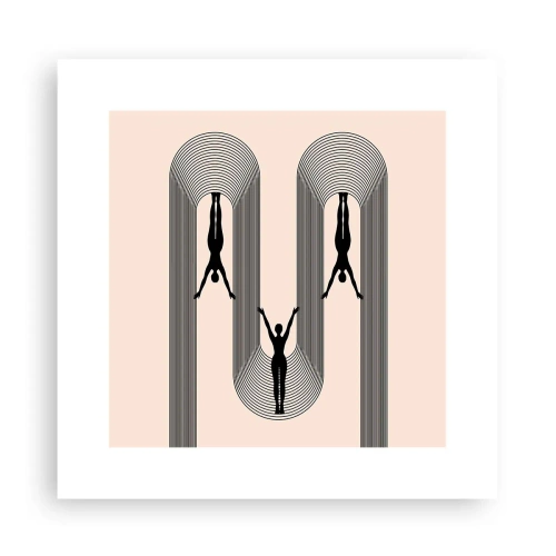 Plakat - Do góry nogami - 30x30 cm