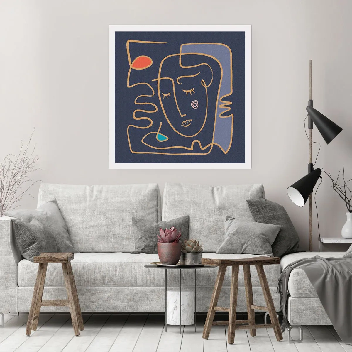 Plakat - W zamyśleniu - 50x50 cm