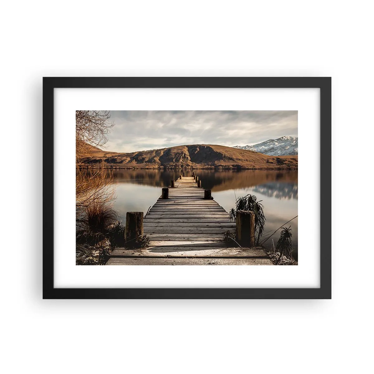 Plakat w czarnej ramie - Pejzaż w ciszy - 40x30 cm