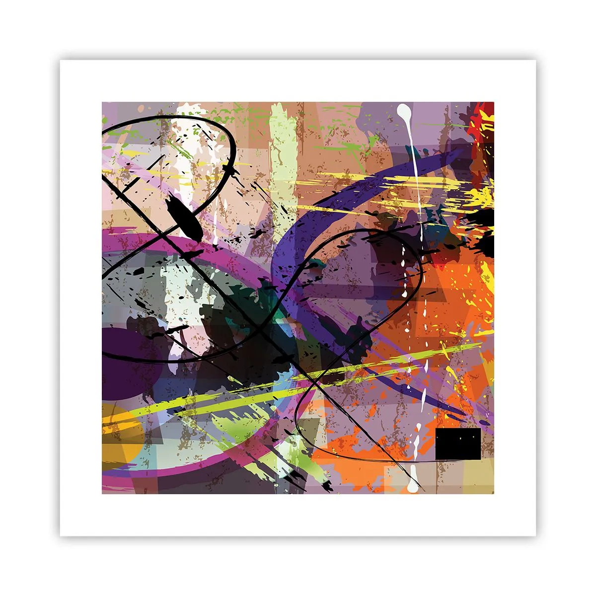 Plakat - Można wprost lub naokoło - 40x40 cm