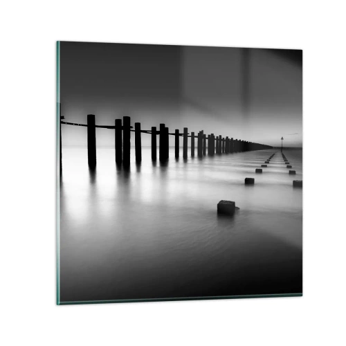 Obraz na szkle - Szara dal we mgle - 30x30 cm