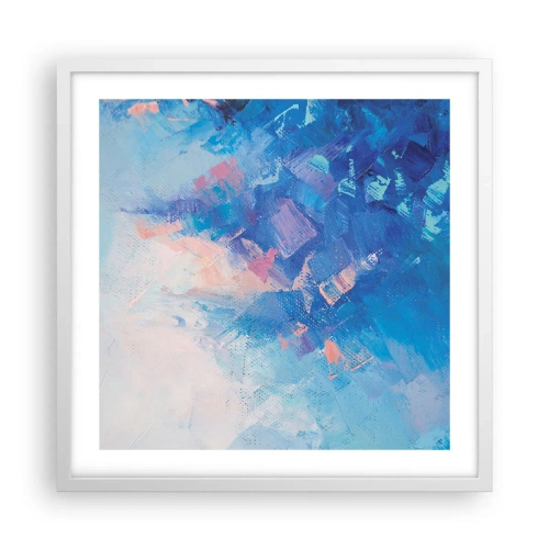 Plakat w białej ramie - Zimowa abstrakcja - 50x50 cm
