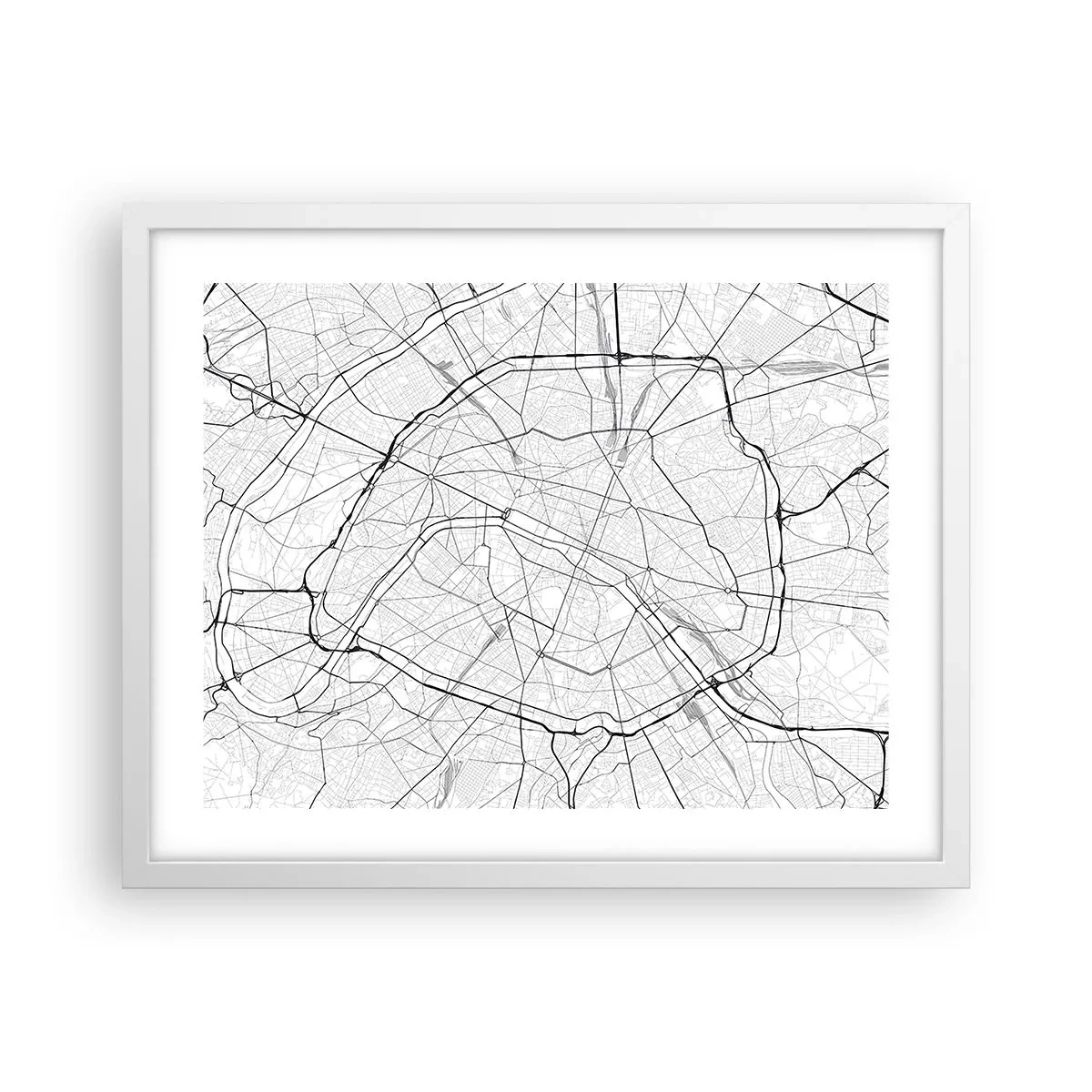 Plakat w białej ramie - Kwiat Paryża - 50x40 cm