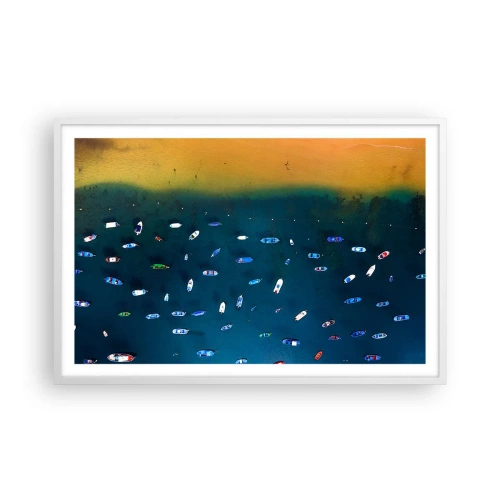 Plakat w białej ramie - Wakacyjna gra - 91x61 cm