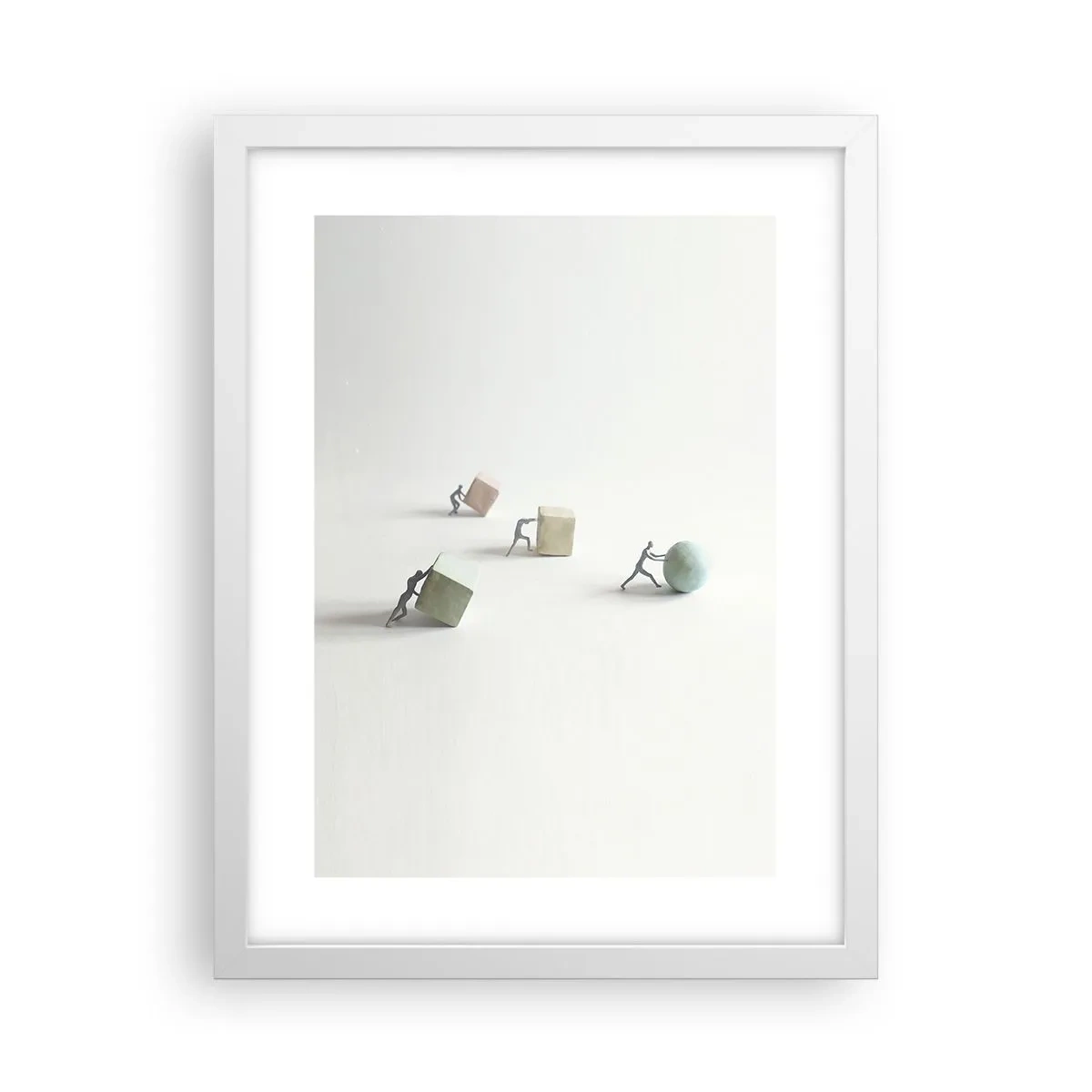 Plakat w białej ramie - Samo życie - 30x40 cm