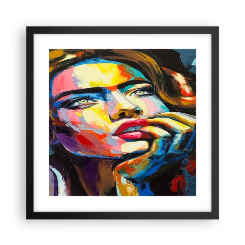 Plakat w czarnej ramie - Marzenia jak ptaki szybują po niebie - 40x40 cm