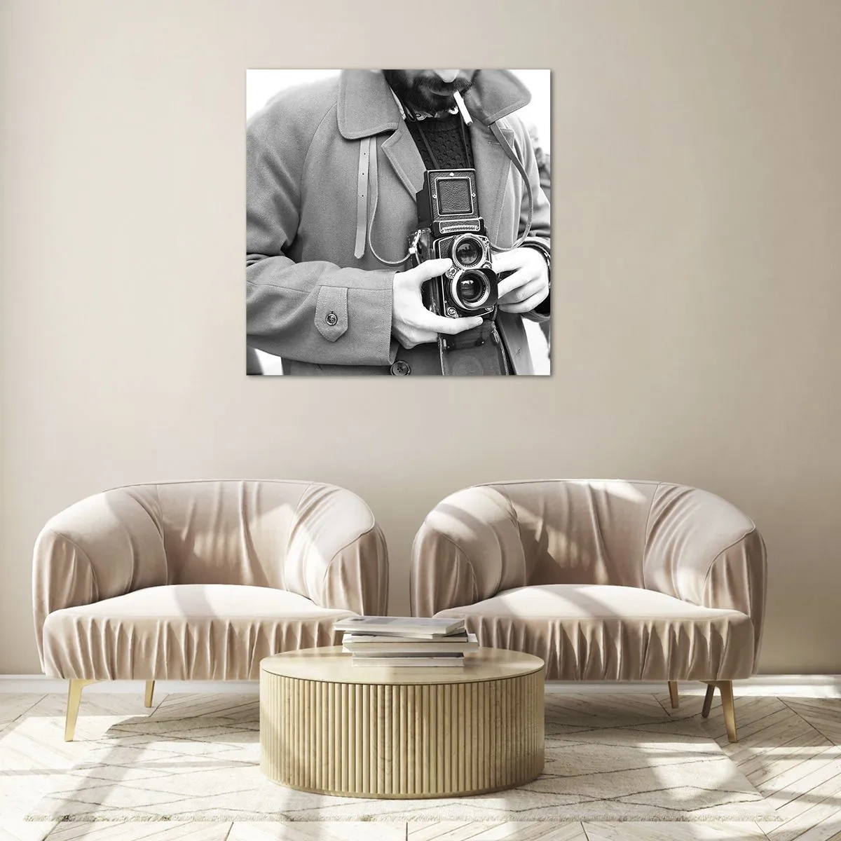 Obraz na szkle - W stylu retro - 40x40 cm