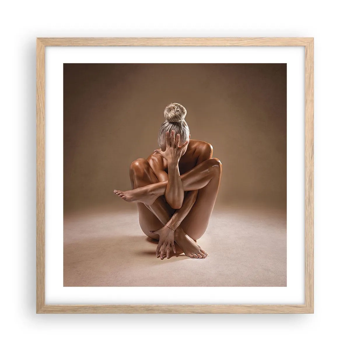 Plakat w ramie jasny dąb - Jedność ciała i ducha - 50x50 cm