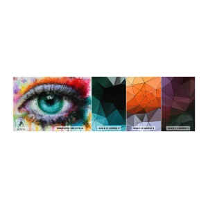Fototapeta Próbka Samoprzylepna Deluxe Sticker - Krystaliczny oczu blask - Abstrakcja, Oko, Grafika - 100x30 cm