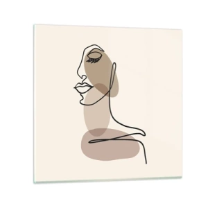 Obraz na szkle - Pewna linia piękna - 40x40 cm