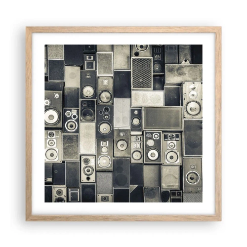 Plakat w ramie jasny dąb - I wszystko gra - 50x50 cm