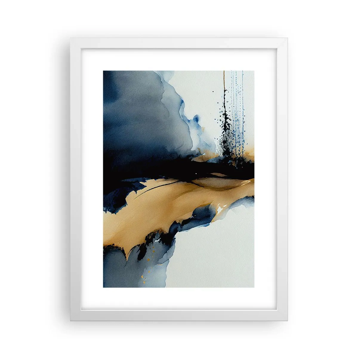 Plakat w białej ramie - Za zasłoną - 30x40 cm