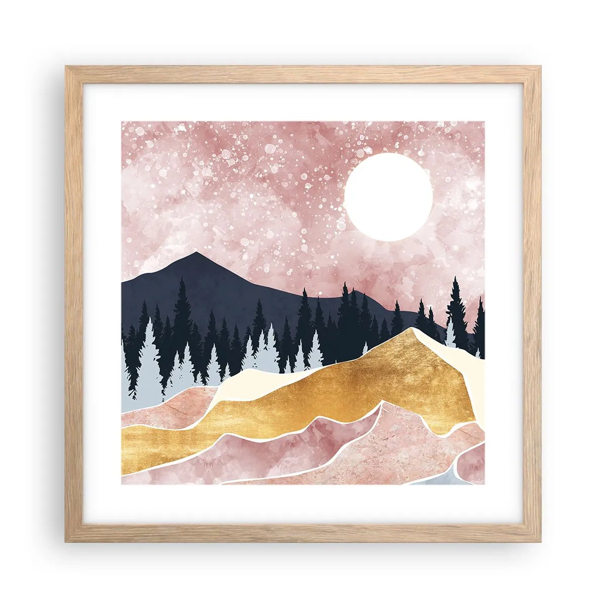 Plakat w ramie jasny dąb - Nocna straż - 40x40 cm