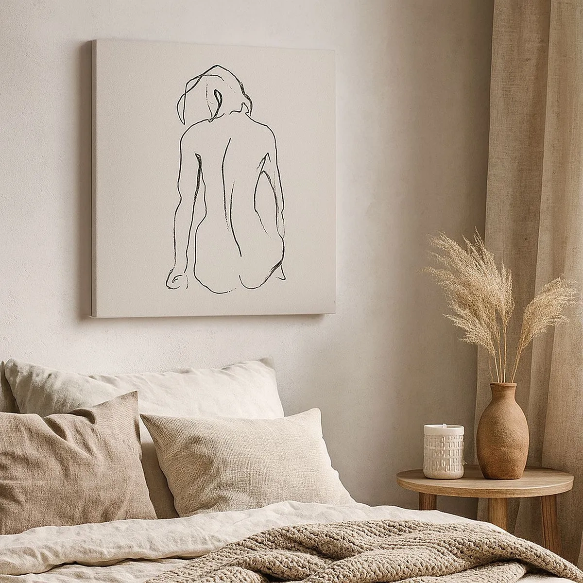 Obraz na płótnie - Akt dziewczęcy - 30x30 cm