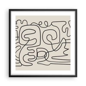 Plakat w czarnej ramie - Po śladzie - 50x50 cm