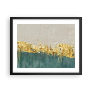 Plakat w czarnej ramie - Złota granica - 50x40 cm