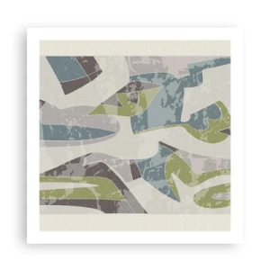 Plakat - Kompozycja za szybą - 60x60 cm