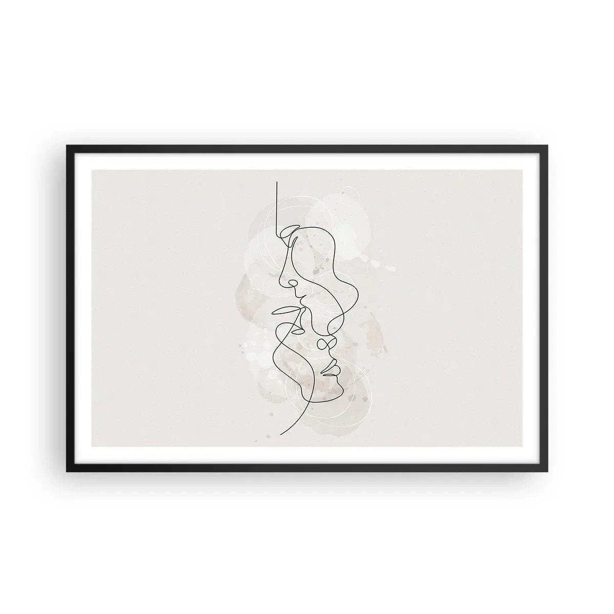 Plakat w czarnej ramie - Splątani w uścisku - 91x61 cm