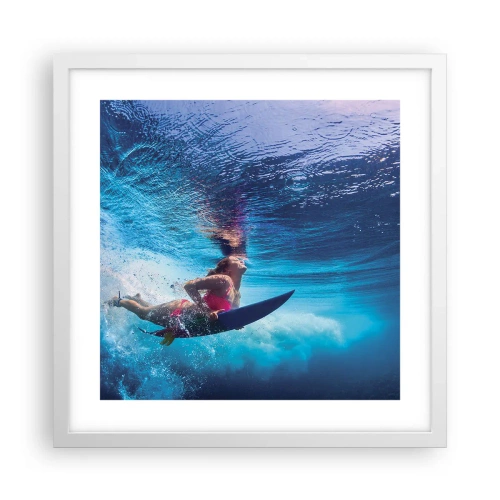 Plakat w białej ramie - Głębia radości - 40x40 cm