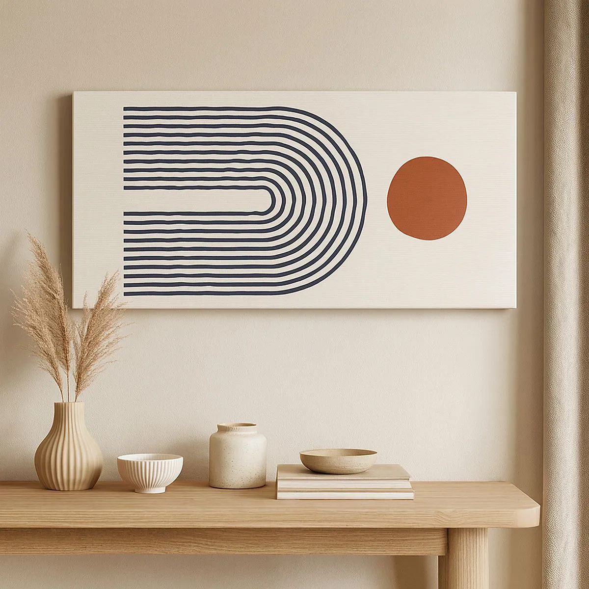 Obraz na płótnie - Magnetyzm kształtów i barw - 100x40 cm