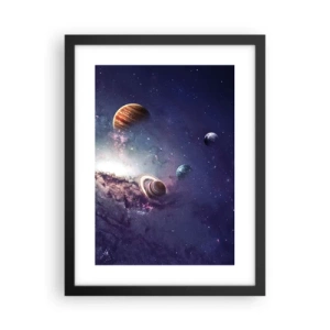 Plakat w czarnej ramie - Układ słoneczno-taneczny - 30x40 cm