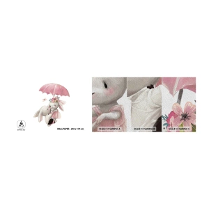 Fototapeta Próbka Premium Sand - To właśnie miłość - Dla Dzieci, Króliki, Bajka - 100x30 cm