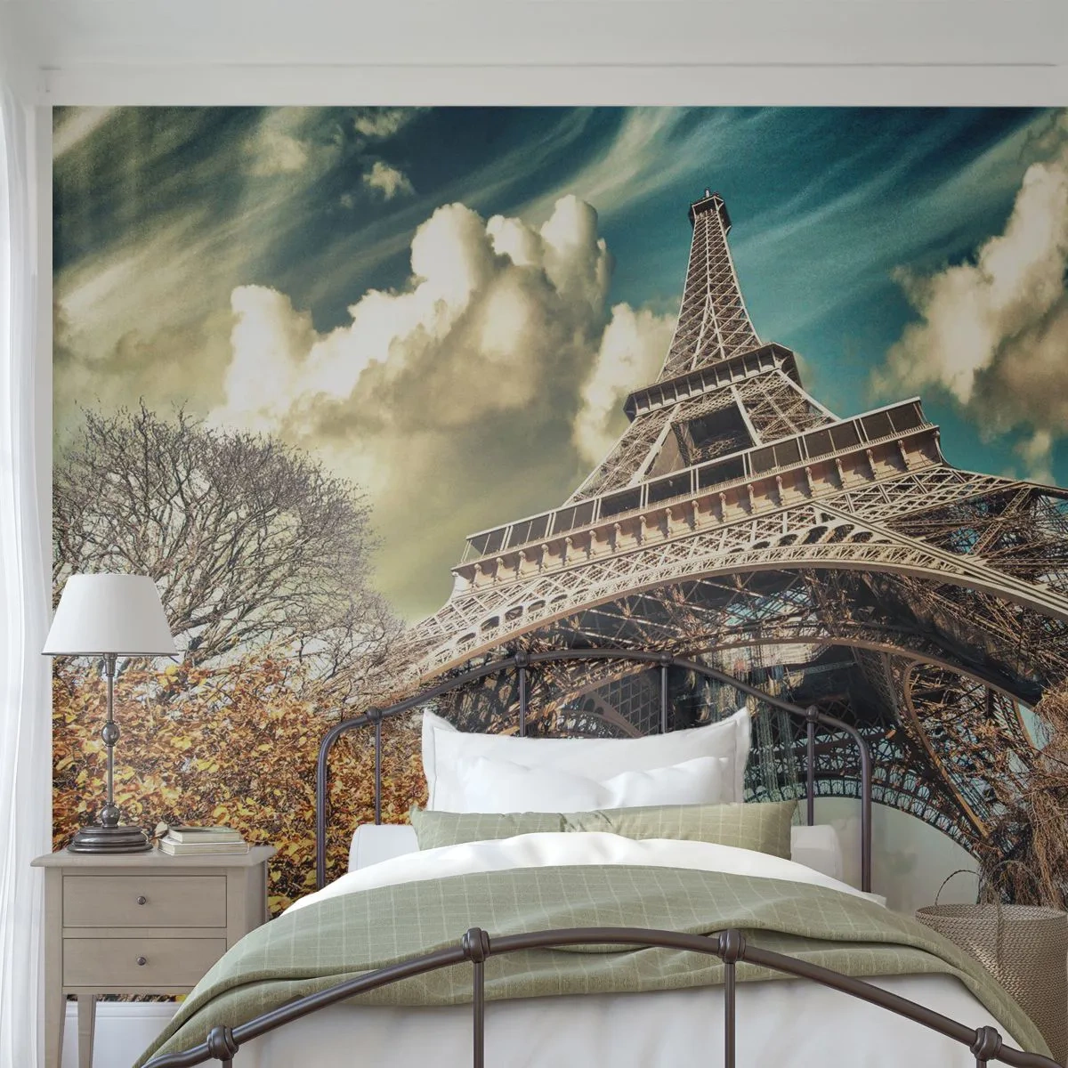 Fototapeta Premium Canvas - A jesienią w Paryżu... - Miasto, Paryż, Wieża Eiffla - 250x175 cm