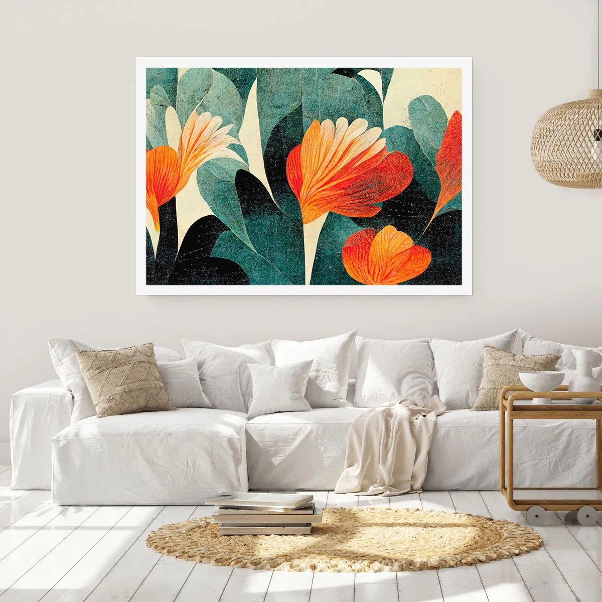 Plakat - Żar tropików i chłód zieleni - 40x30 cm