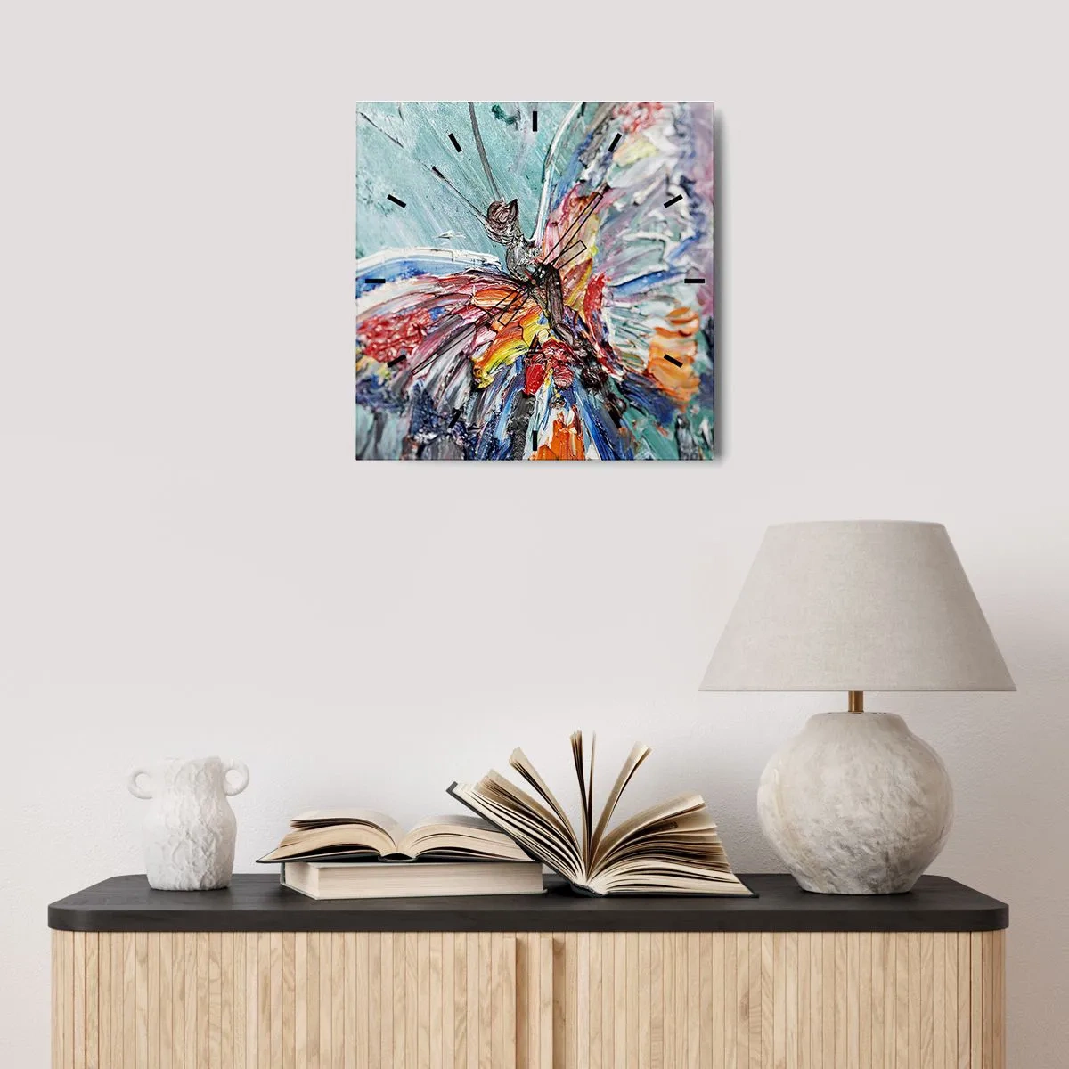 Zegar ścienny - Pomalowany przez naturę - 40x40 cm