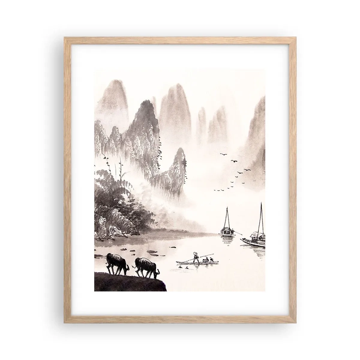 Plakat w ramie jasny dąb - Egzotyczna codzienność Wschodu - 40x50 cm