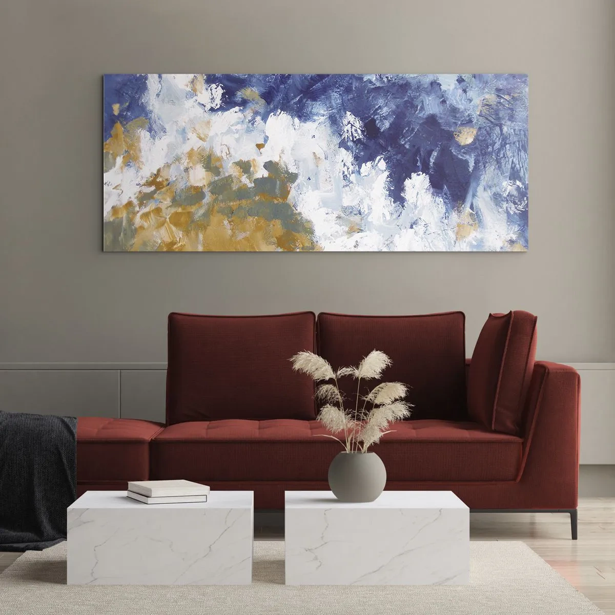 Obraz na szkle - Taniec żywiołów - 100x40 cm
