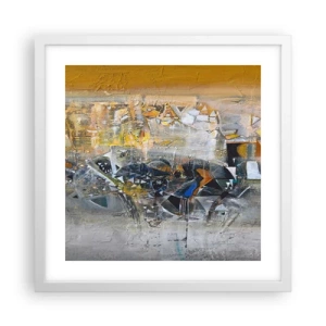 Plakat w białej ramie - Wszystko się poukłada - 40x40 cm