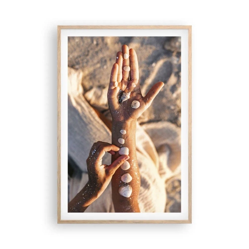 Plakat w ramie jasny dąb - Piękno w zasięgu ręki - 61x91 cm