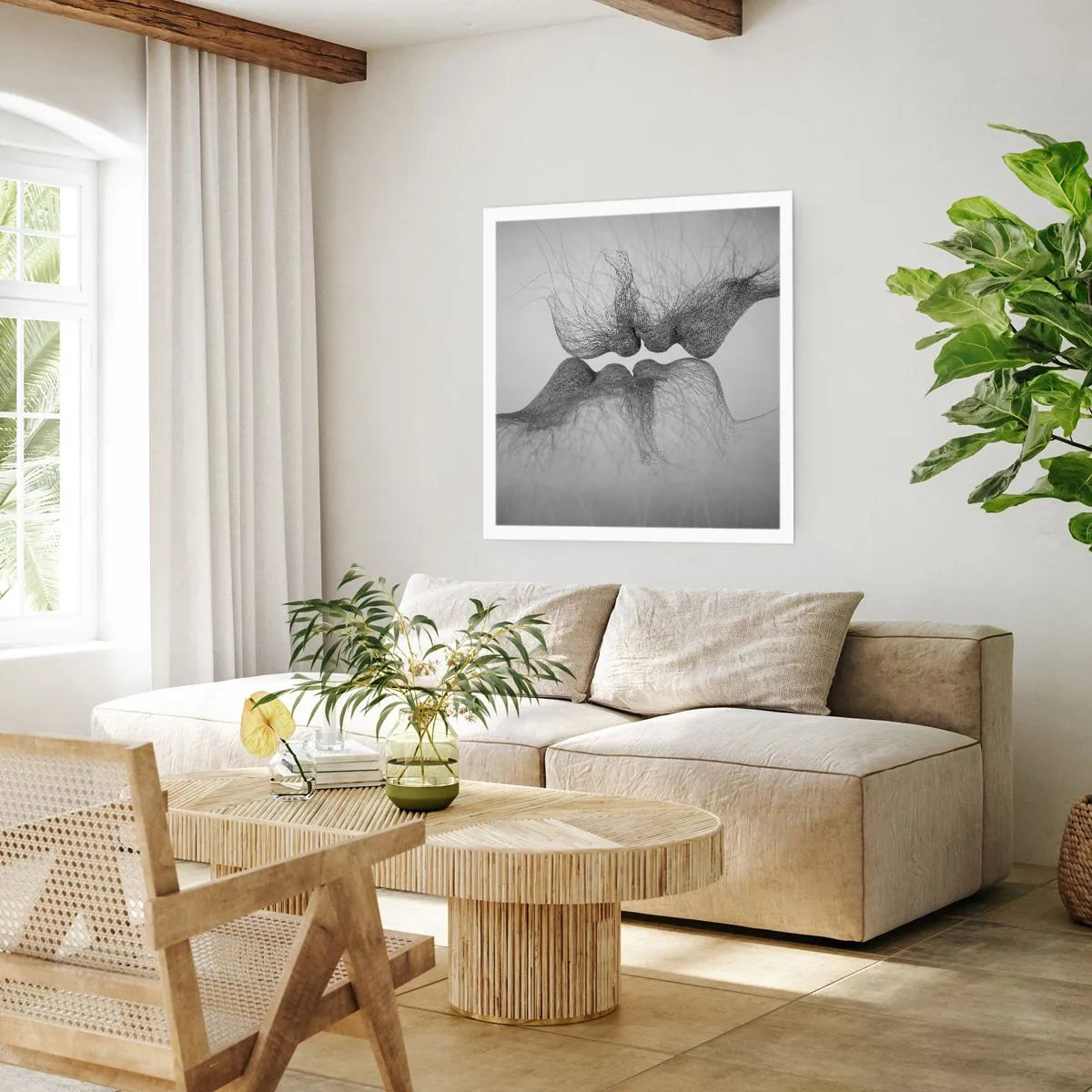 Plakat - Pocałunek wiatru - 60x60 cm