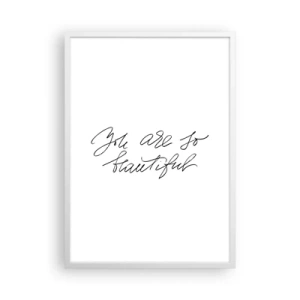 Plakat w białej ramie - Naprawdę, uwierz… - 50x70 cm