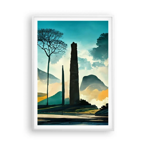 Plakat w białej ramie - Wciąż wyżej i wyżej - 70x100 cm