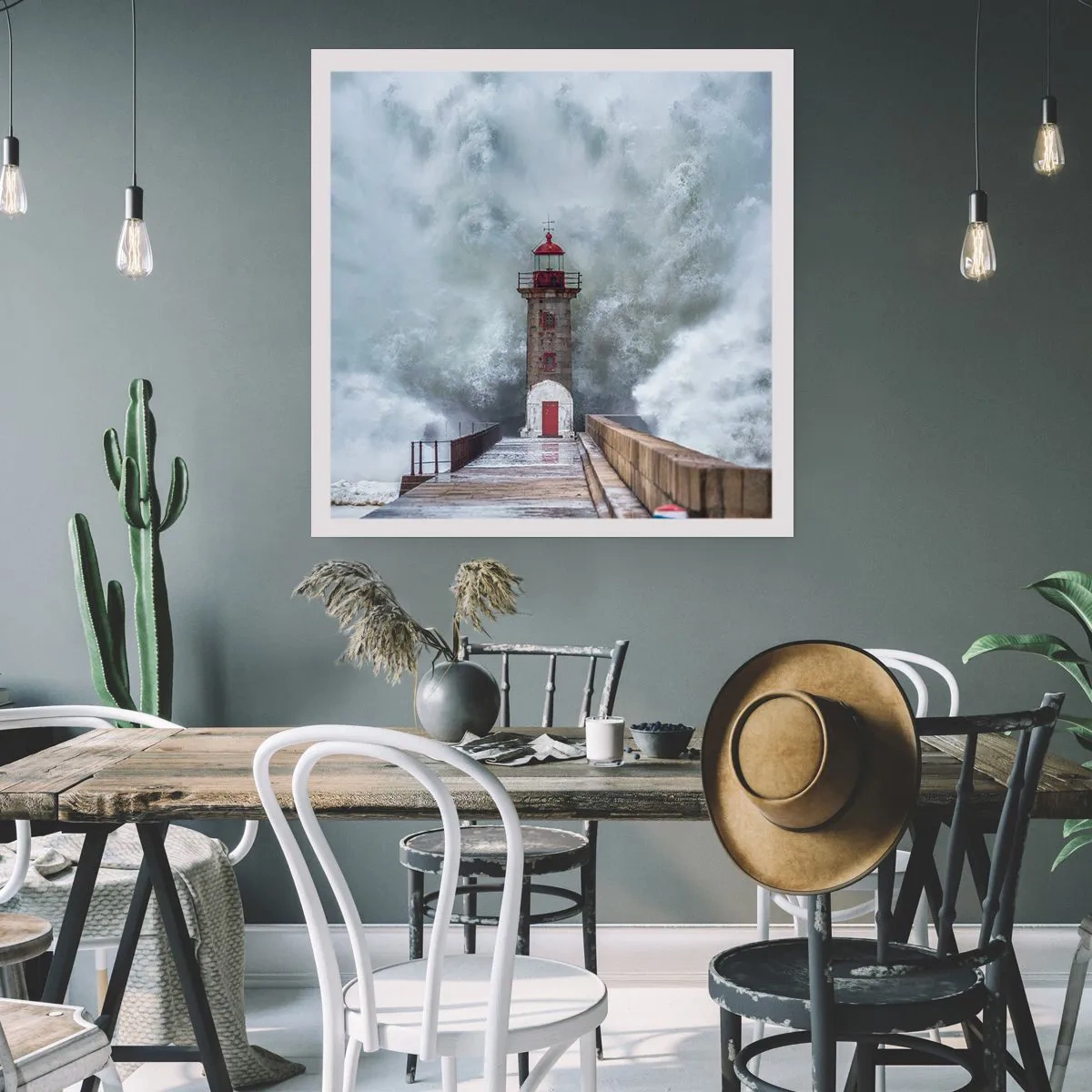 Plakat - Ryk wód, szum zawiei - 50x50 cm