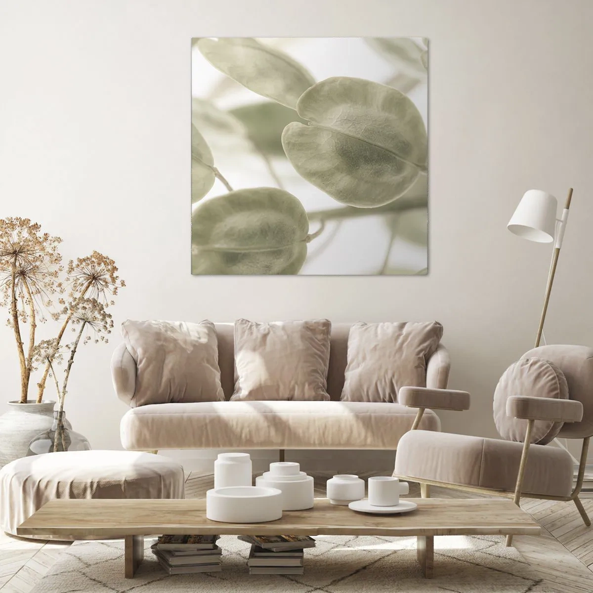 Obraz na płótnie - Na początku były listki… - 60x60 cm