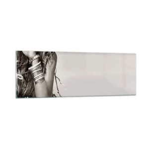 Obraz na szkle - Jak to dziewczyna - 90x30 cm