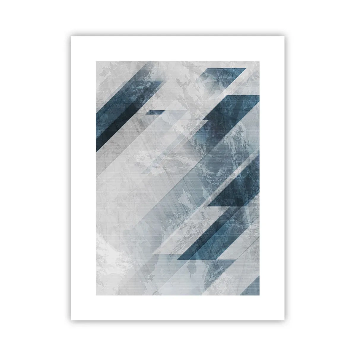 Plakat - Kompozycja przestrzenna – ruch szarości - 30x40 cm