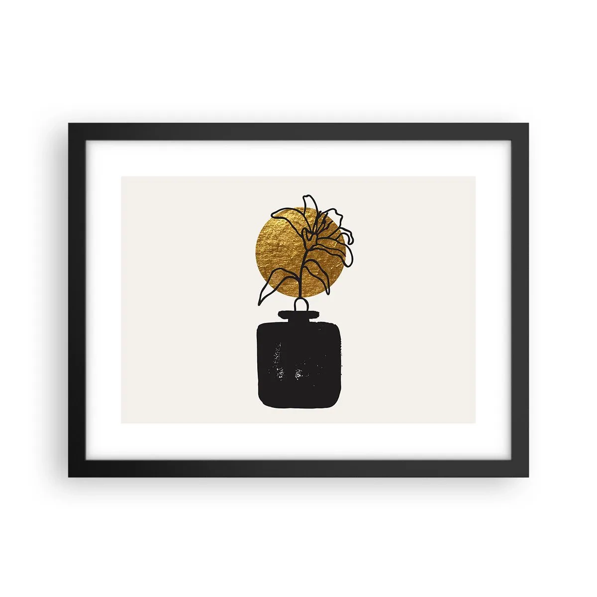 Plakat w czarnej ramie - Piękno na wagę złota - 40x30 cm