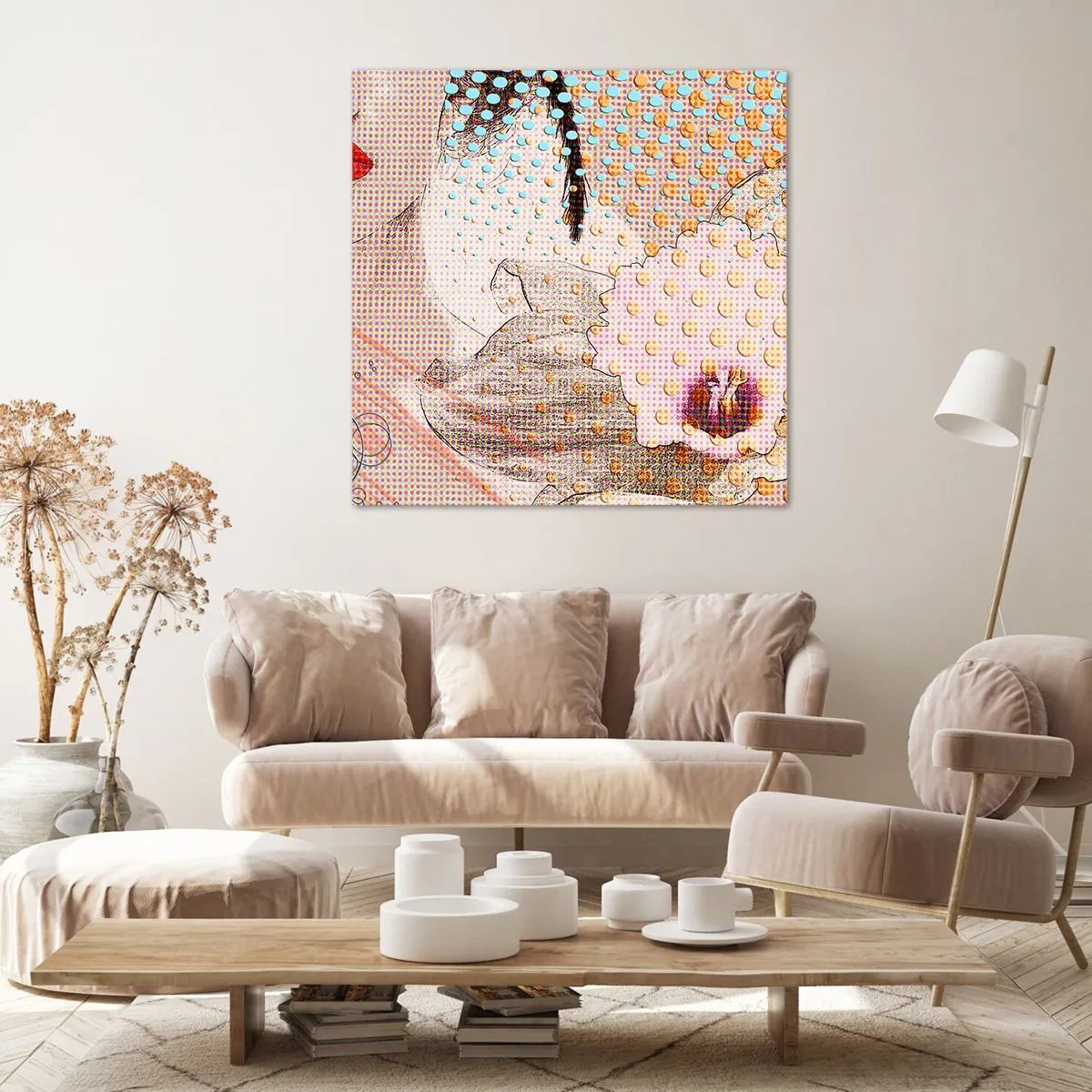 Obraz na płótnie - Komiksowa heroina - 30x30 cm