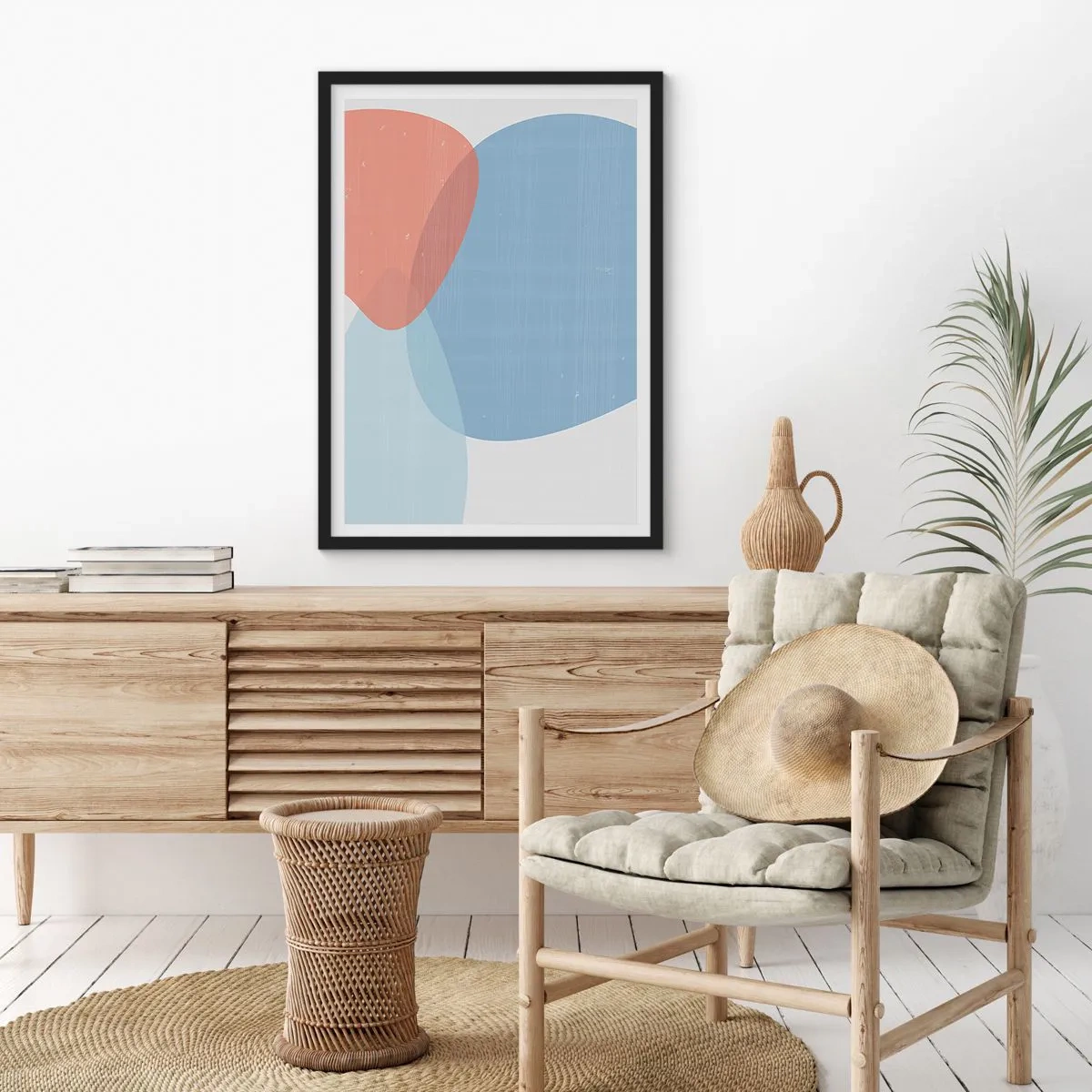 Plakat w czarnej ramie - Pastelowe związki - 61x91 cm