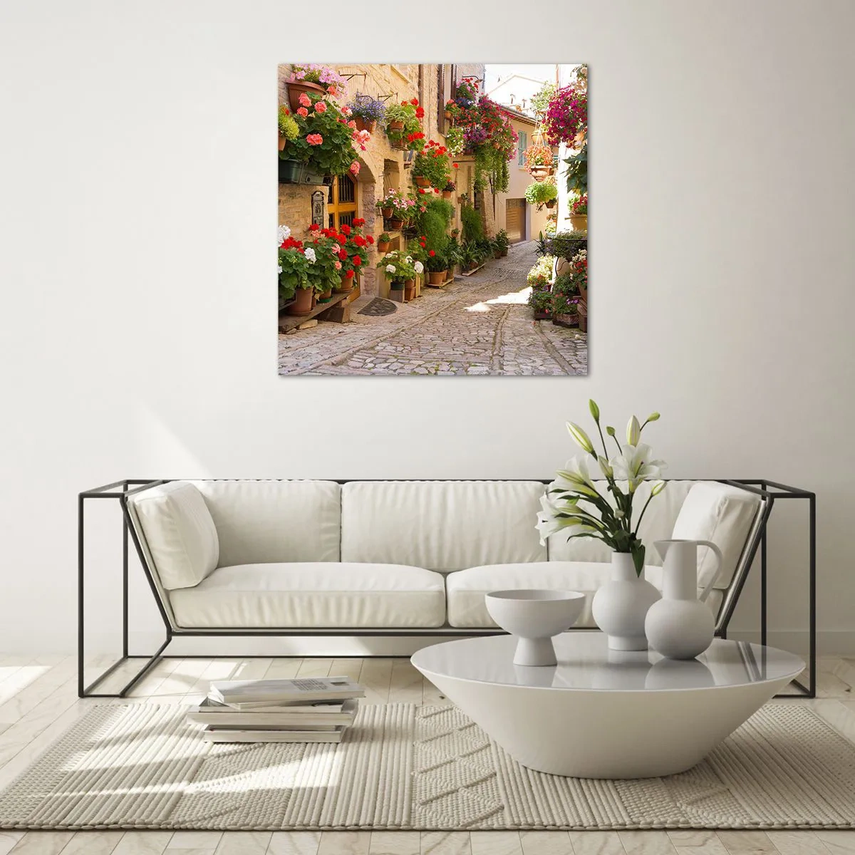 Obraz na szkle - W kwiatów powodzi - 70x70 cm