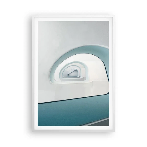 Plakat w białej ramie - Do dna błękitu - 70x100 cm