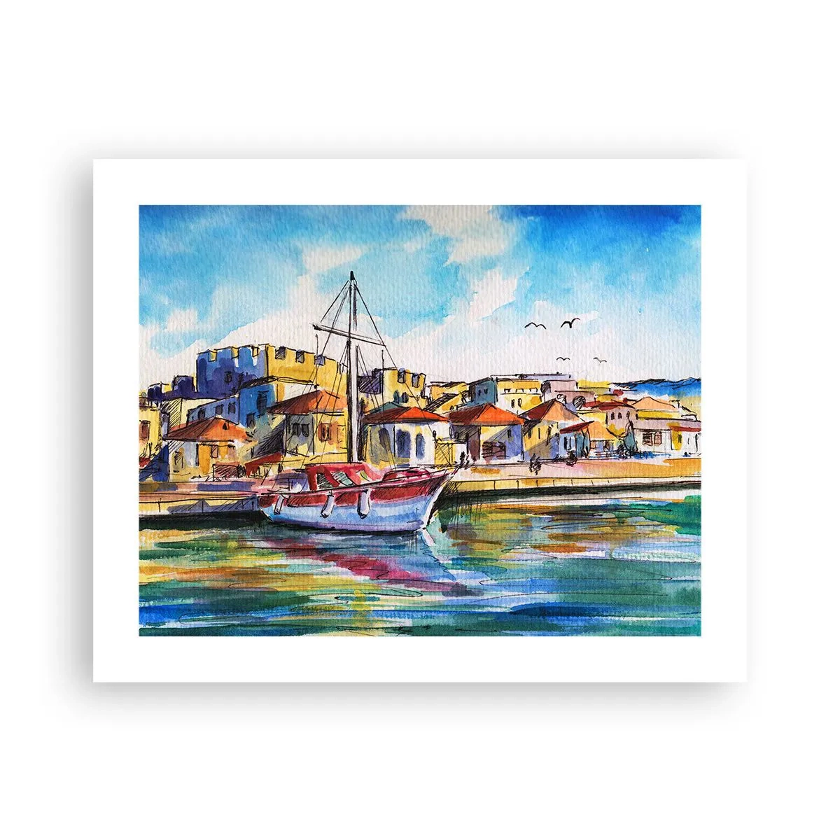 Plakat - Tęczowe popołudnie - 50x40 cm