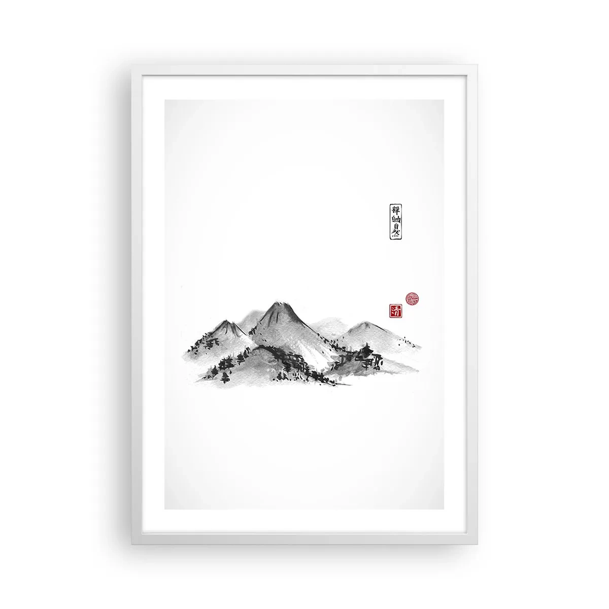 Plakat w białej ramie - Za dalą dal - 50x70 cm