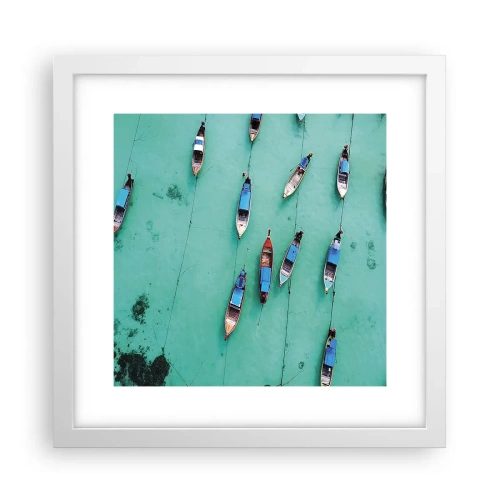 Plakat w białej ramie - W radosnym oczekiwaniu - 30x30 cm