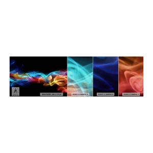 Fototapeta Próbka Premium Canvas - Tęczowy taniec mgieł - Abstrakcja, Grafika, Kolorowe Płomienie - 100x30 cm